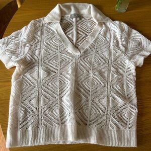 Jcrew cashmere pullover short sleeve sweater M